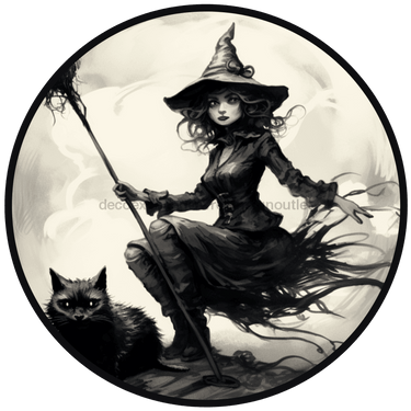 Halloween Sign, Witch Sign, DCO-00523, Sign For Wreath, 10